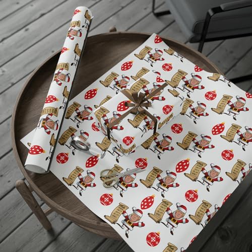 Great-Santa-Trump-Wrapping-Paper-for-Gifts-Pro-Trump-Naughty-List-Christmas-Gift-Wrap-Lets-Go-Brandon-Maga-Gift-Wrap-Christmas-Trump-30-x-72