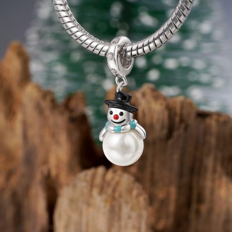 Image of GNOCE Christmas Charm Silver Plated & Sterling Silver Bracelet Gift