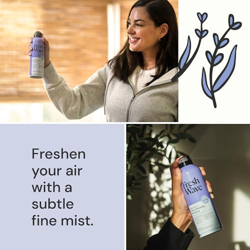 Image of Fresh Wave Lavender Air Freshener Spray, 8 oz Room Odor Eliminator | Fine mist non-aerosol, Plant oil formula, Bathroom and pet area safe, No sulfates or parabens, Fabric and linen spray
