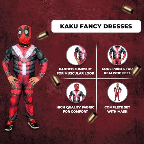 Image of Kaku Fancy Dresses Superhero Costume for Kids - Fancy Dress Outfit for Birthday, Halloween, Role Play