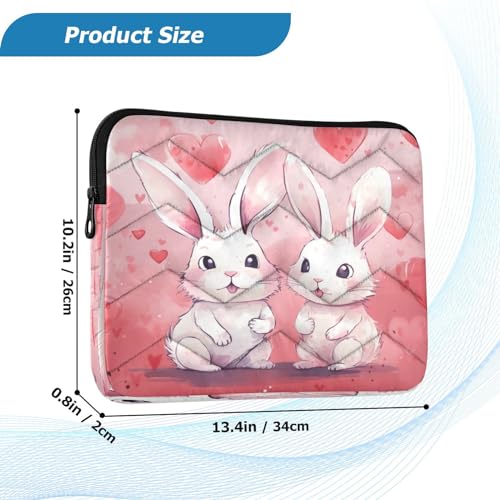 Funda para portátil 13-14 pulgadas impermeable con diseño de conejitos miniatura 3