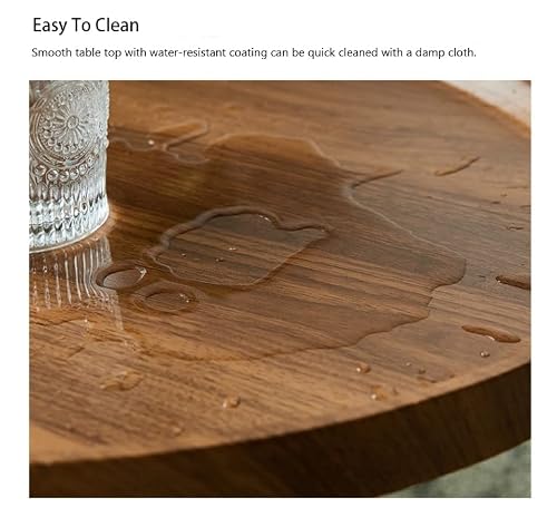 Miino Oval Coffee Table, Wooden Rustic Coffee Table Mid-Century Modern Oval Cocktail Table Center Table For Living Room Furniture, Easy Assembly And Clean #TOP2