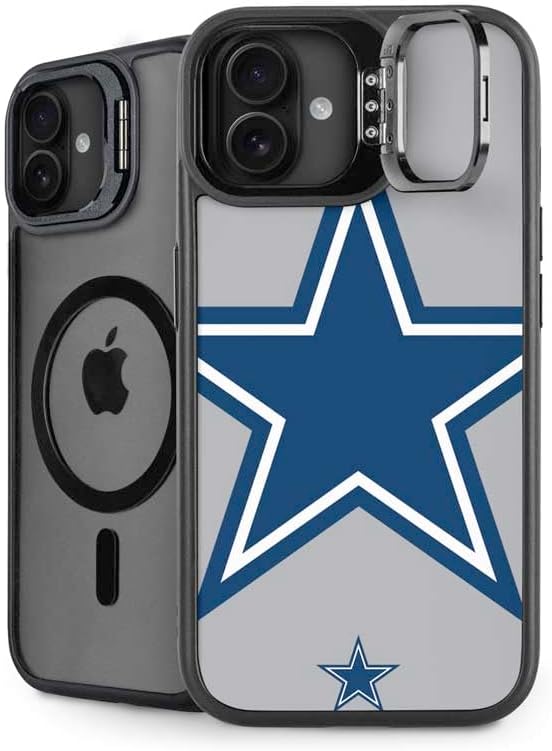 Skinit Kickstand Phone Case Compatible with iPhone 16 - Officially Licensed NFL Dallas Cowboys Large Logo Design
