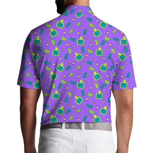 Maylian Mens Golf Shirt Moisture Wicking Quick-Dry Print Performance Polo Shirts for Men Quick-Dry4