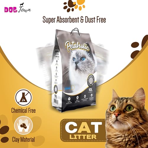 Image of Petaholic Active Carbon cat litter100% Natural | Dust Free | Super Absorbent | Chemical Free | ((10L) (Pack of 1) (Pack of 1)