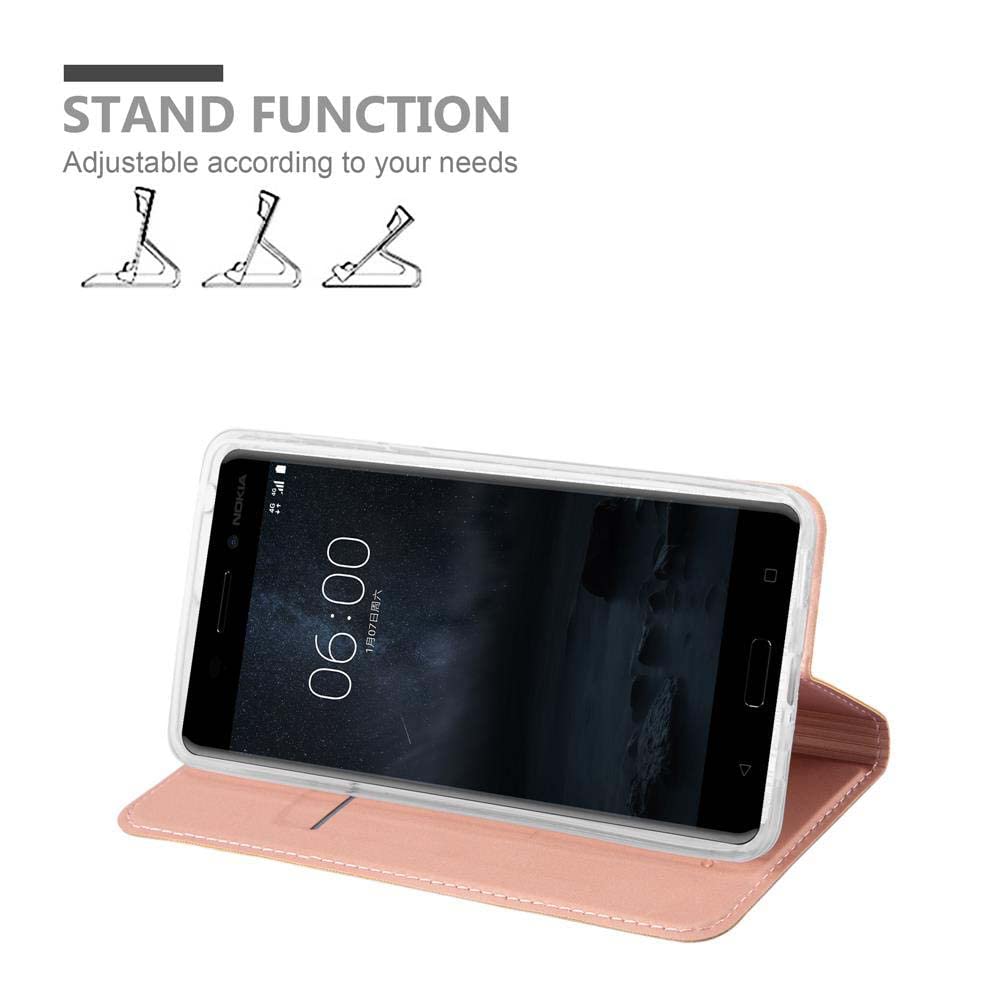 Custodia Flip Cadorabo Per Nokia 6 (2017) In Pelle Sintetica Nera Con Chiusura Magnetica - 3