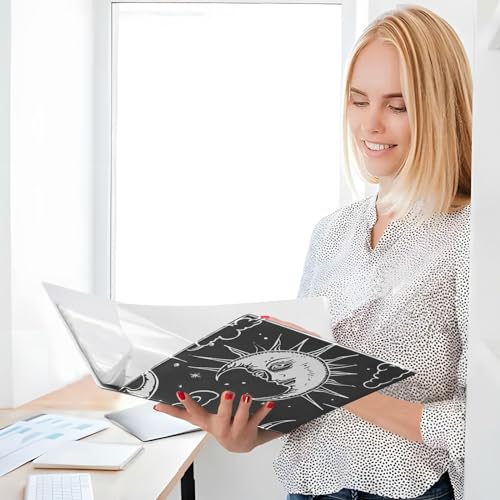 Pasta de fichário beeplus com grampo sem perfuração, exibe documentos de 200 páginas, certificados,