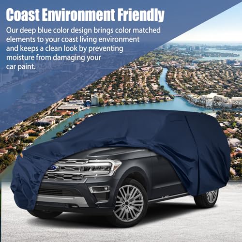 Waterproof Premium Car Covers Replace for 2007-2026 Ford Expedition/Lincoln Navigator SWB, Multilayers Heavy Duty All Weather Car Cover with Zipper Door, Windproof Bands for Snow Rain Dust Protection by sportuli - Image 5