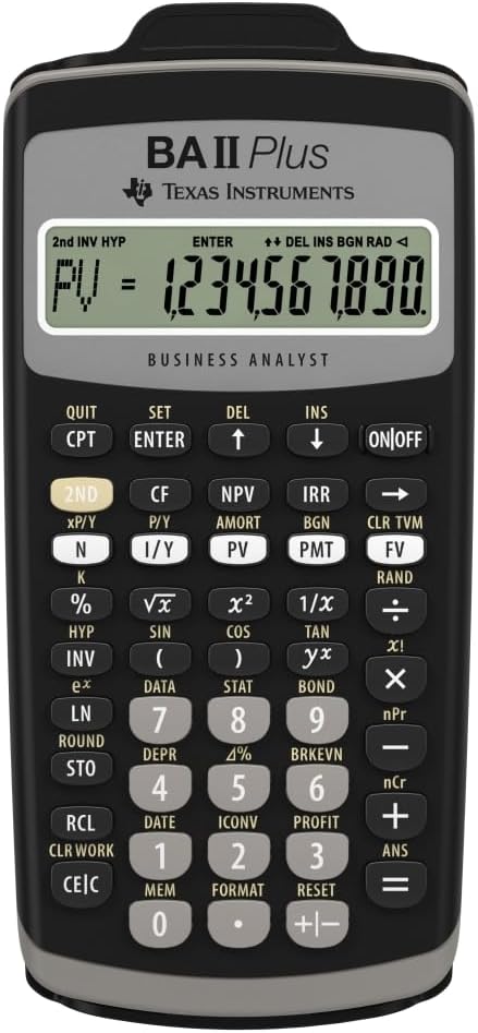 Texas Instruments BA II Plus Financial Calculator, Black