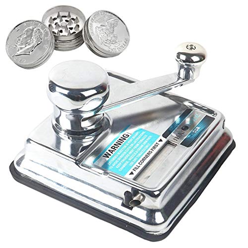 Preisvergleich Produktbild Manuelle Metallzigarettenrollmaschine und Gewürzmühle, Tragbare Schlanke Mini-Zigarettenrollmaschine für Haushalt, Rollen Sie Ihre Eigene Zigarettenmaschine, Herstellung Von Zigaretten Normaler Größ