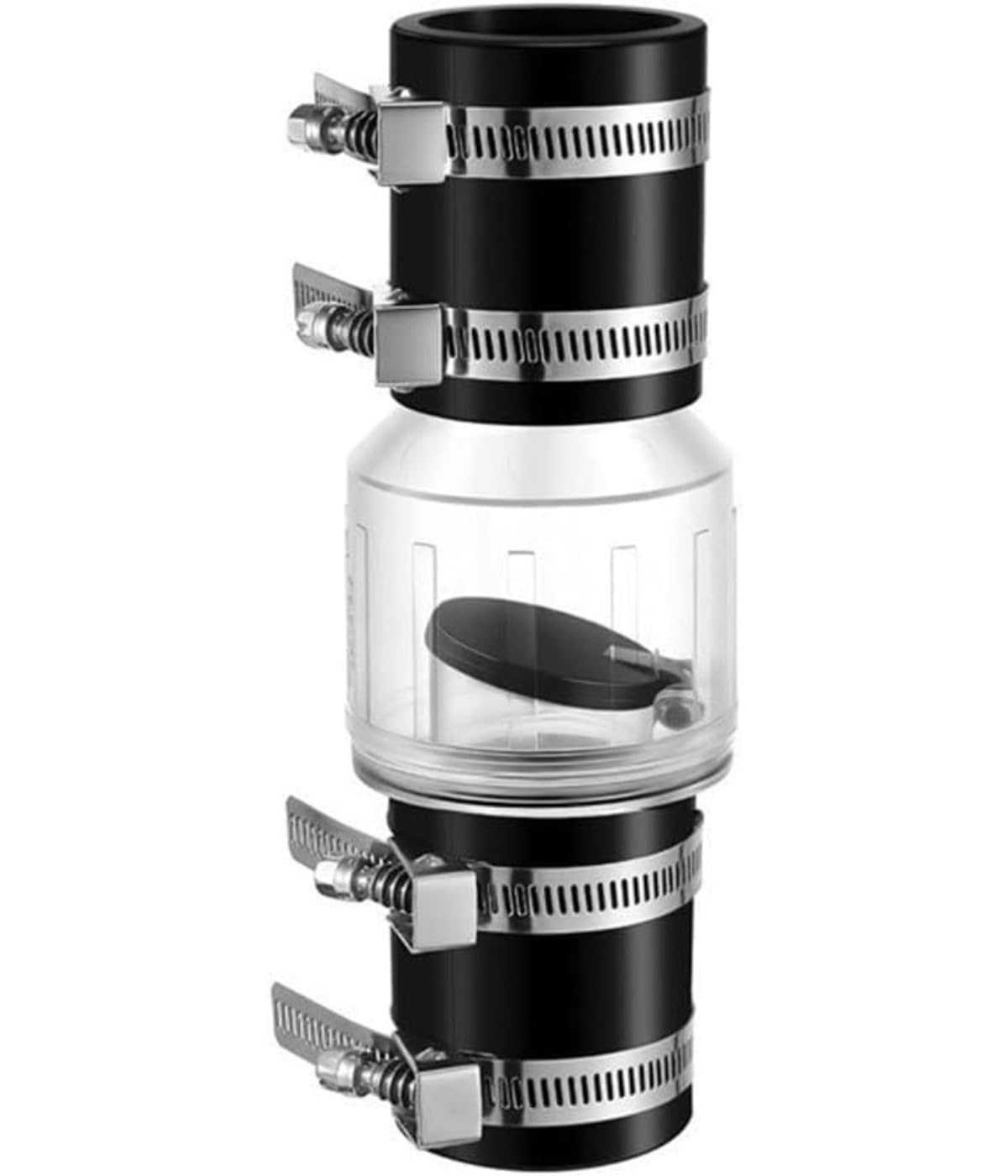 Ovhdriac As Pictured. Waste Water Check Valves, Quiet Sump Pump Backflow Preventer, 1.5 Inch Transparent Check Valve, Spring Loaded Flap Design, 1 Piece