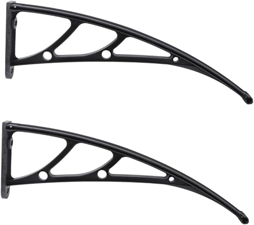 Yardwe 2 piezas de soporte de toldo de patio, soporte de cubierta de policarbonato para ventana, toldos exteriores para puertas, soportes de