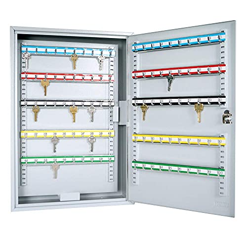 Durabox 200 Position Key Cabinet With Key Lock, Light Grey (K200) For Key Management Use By Valets, Hotels, Car Dealerships. Wall Mount Screws Included. #TOP6