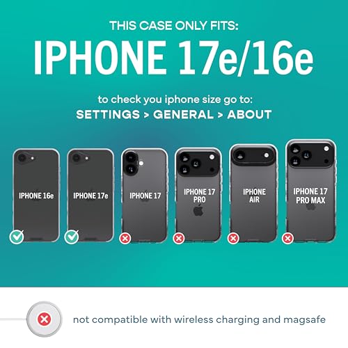 Image of Smartish iPhone 17e /16e Clear Case - Gripmunk [Lightweight + Protective] Anti-Yellowing Slim Case - Drop Tested Ultra Thin Grip Cover for Apple iPhone 17e /16e - Clearly Clear