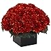 Nearly Natural 1372-OR Carnation Arrangement with Vase, Orange