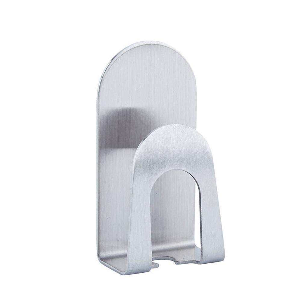 JINGYAN Toothbrush Holders Stainless Steel No Hole Self-adhesive Storage Rack Tooth Brush Organizer Toothbrush Holder Wall Mounted