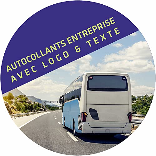 Autocollant entreprise personnalisé rond 70mm imprimé pour logo et image