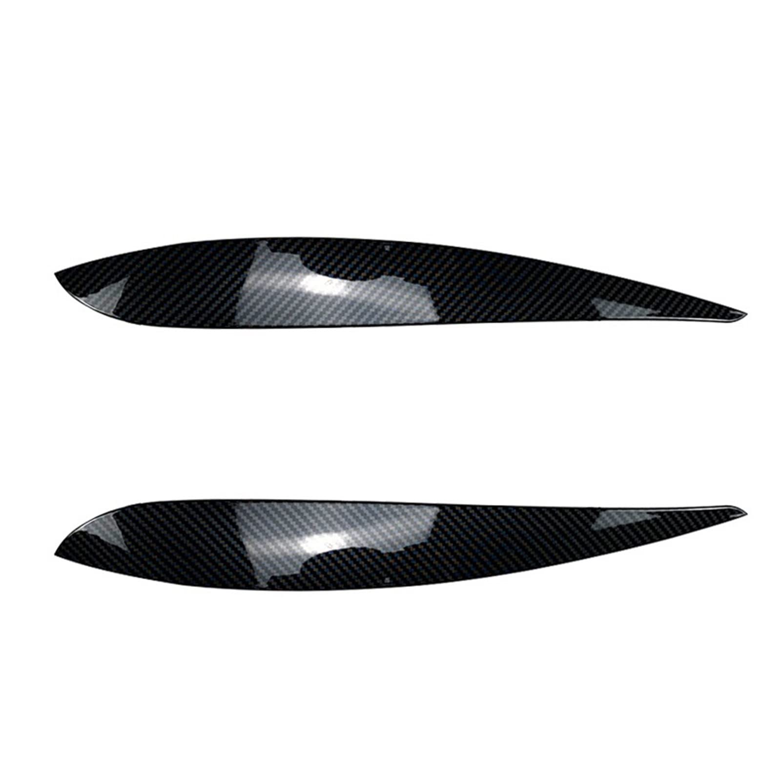 Car Headlight Eyelid Cover Eye Lids Sticker Trim Eyebrow Fit for Polo 4 MK4 9N 9N3 2005-2009 ABS Carbon Fiber Eyebrows(Carbon Fiber)