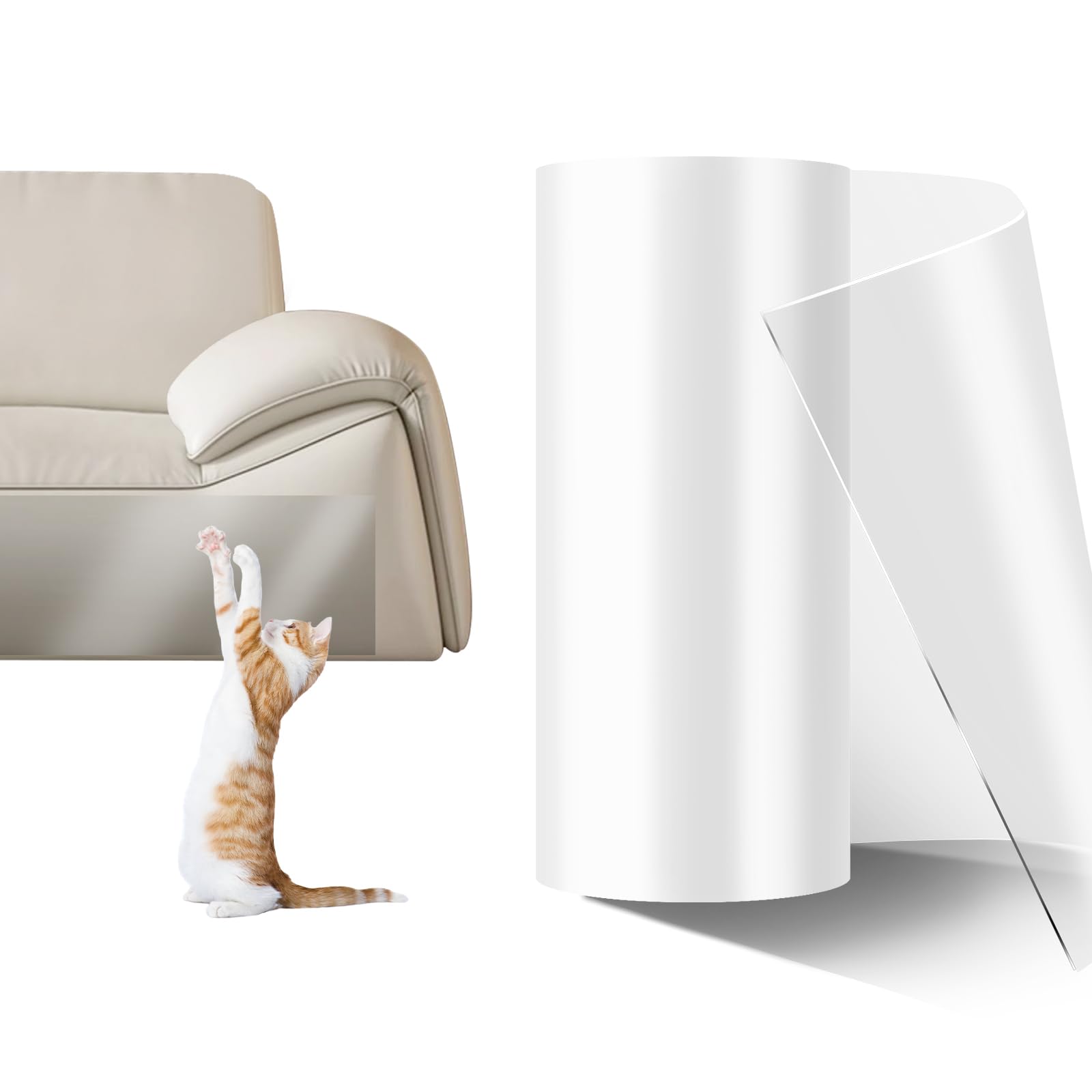 Housse de protection transparente anti-chat pour meuble et tapis de salon fragiles