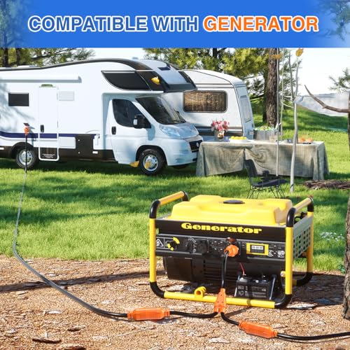 Image of Nilight 4 Prong 30 Amp Generator Splitter Y Adapter NEMA L14-30P to 2 xL14-30R 125 /250V 7500W Locking Power Cable 10 AWG STW Wire ETL Listed for Manual Transfer Switch Generators RV Camper Outdoor