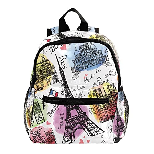 Sac à dos vintage Paris Tour Eiffel pour enfants fille et garçon