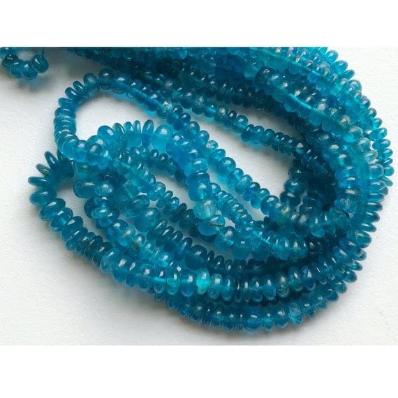 Apatite bleue naturelle véritables perles rondelles AAA 4.5mm pour remplacer les imitations