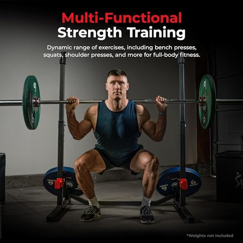 Sunny Health & Fitness Adjustable Squat Rack for Home Strength Training - image 2