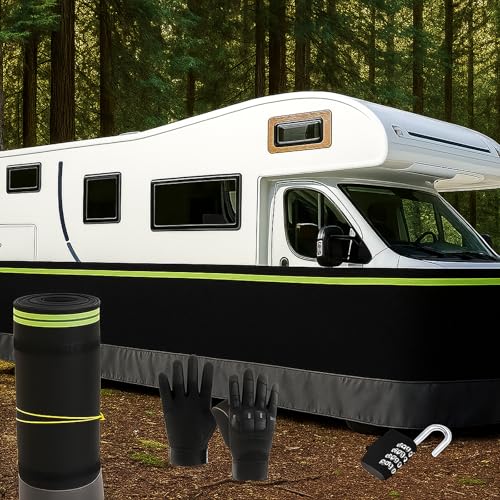 Bâche hivernage camping-car 22m protection extérieure contre le gel avec cadenas de sécurité