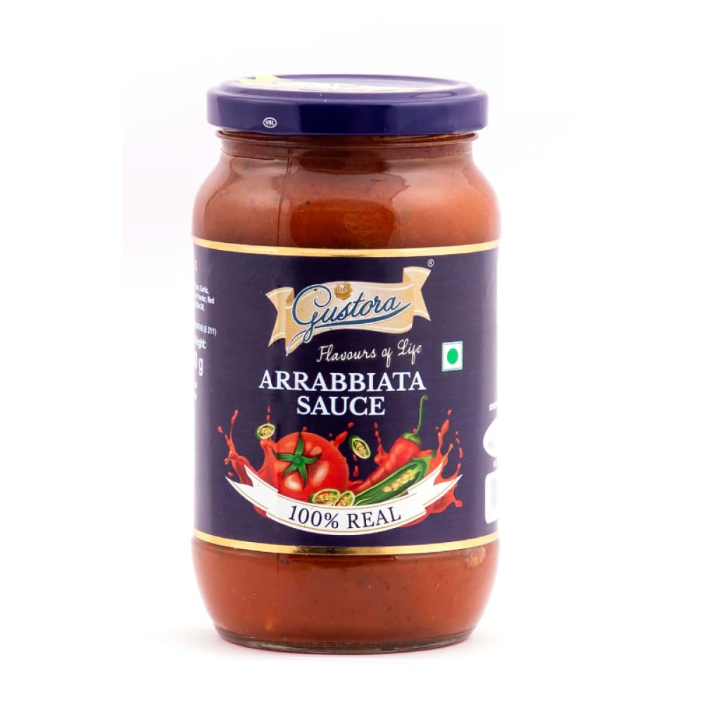 Gustora Real & Natural Arrabiata Sauce 400g I Rich & Smooth Pizza & Pasta Sauce I Italian Pasta Sauce I Vegetarian I No Preservatives & Artificial Color (400 gm) (B0CJMBTZ8Y) Amazon Price History, Amazon Price Tracker