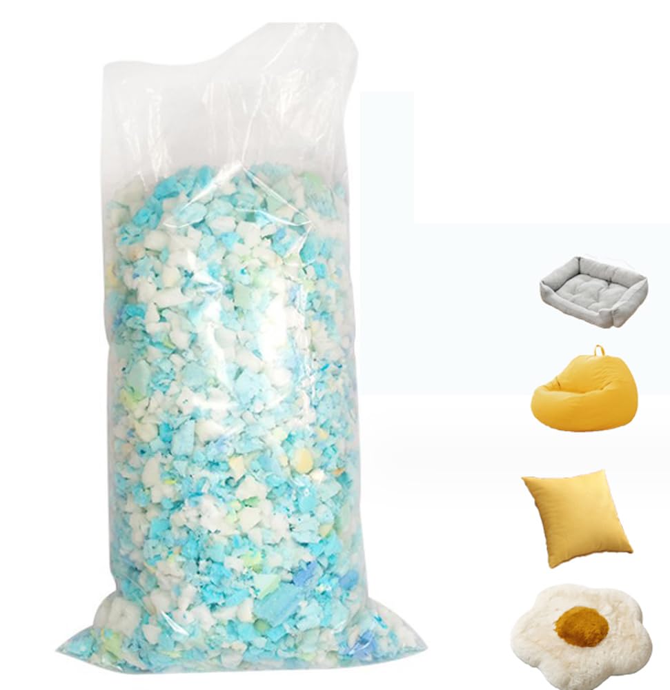 Rembourrage de pouf en mousse à mémoire de forme déchiquetée, rembourrage pour oreillers de canapé, animaux en peluche, lit pour chien et coussin de canapé, 2,3 kg