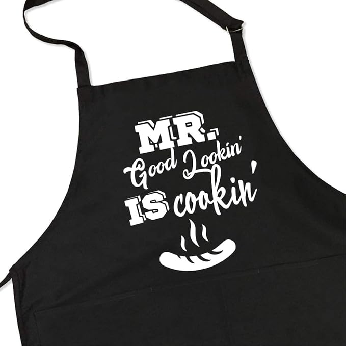 Aprons For Dad Arrive Before Christmas 2022 Chillake Funny Cooking Aprons for Men Dad Husband Mr Good