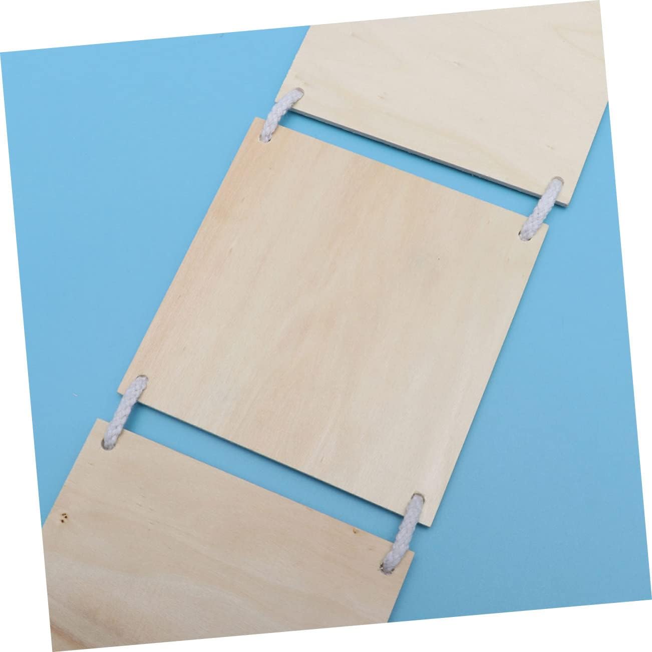 GANAZONO 3 Pcs Wooden Wall Display Board 15x15cm Blank Hanger for DIY Crafts Home Decor and Paintings