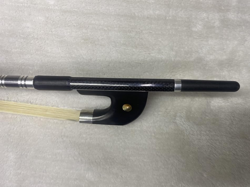 Carbon Fiber Upright Bass Bow 4/4 Size German Double Bass Bow white horse hair