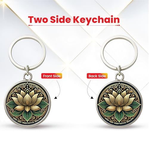 Image of MG | Protective Evil Eye /Spiritual Symbols /Om /Motivational Keychains | Double-Sided Metal Key Ring | Good Luck and devine Charm for Car, Bike, Home & Office