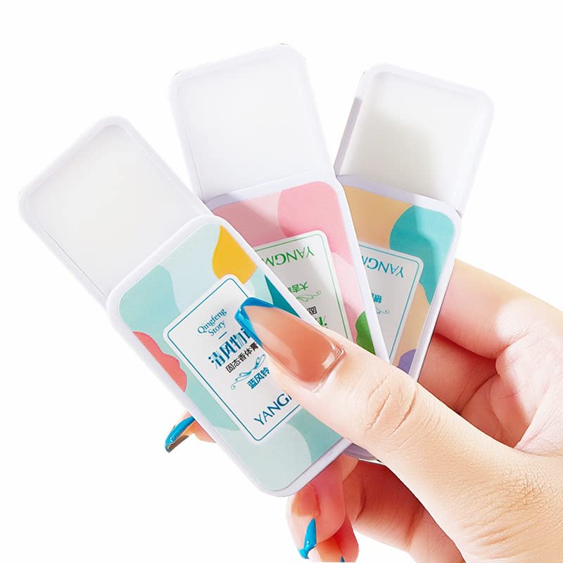 BYVUTE Solid Perfume Set, Floral Scent Personal Fragrance All Natural Ancient Chinese Craftsmanship for Women Girls Travel Friendly with Slide Jar