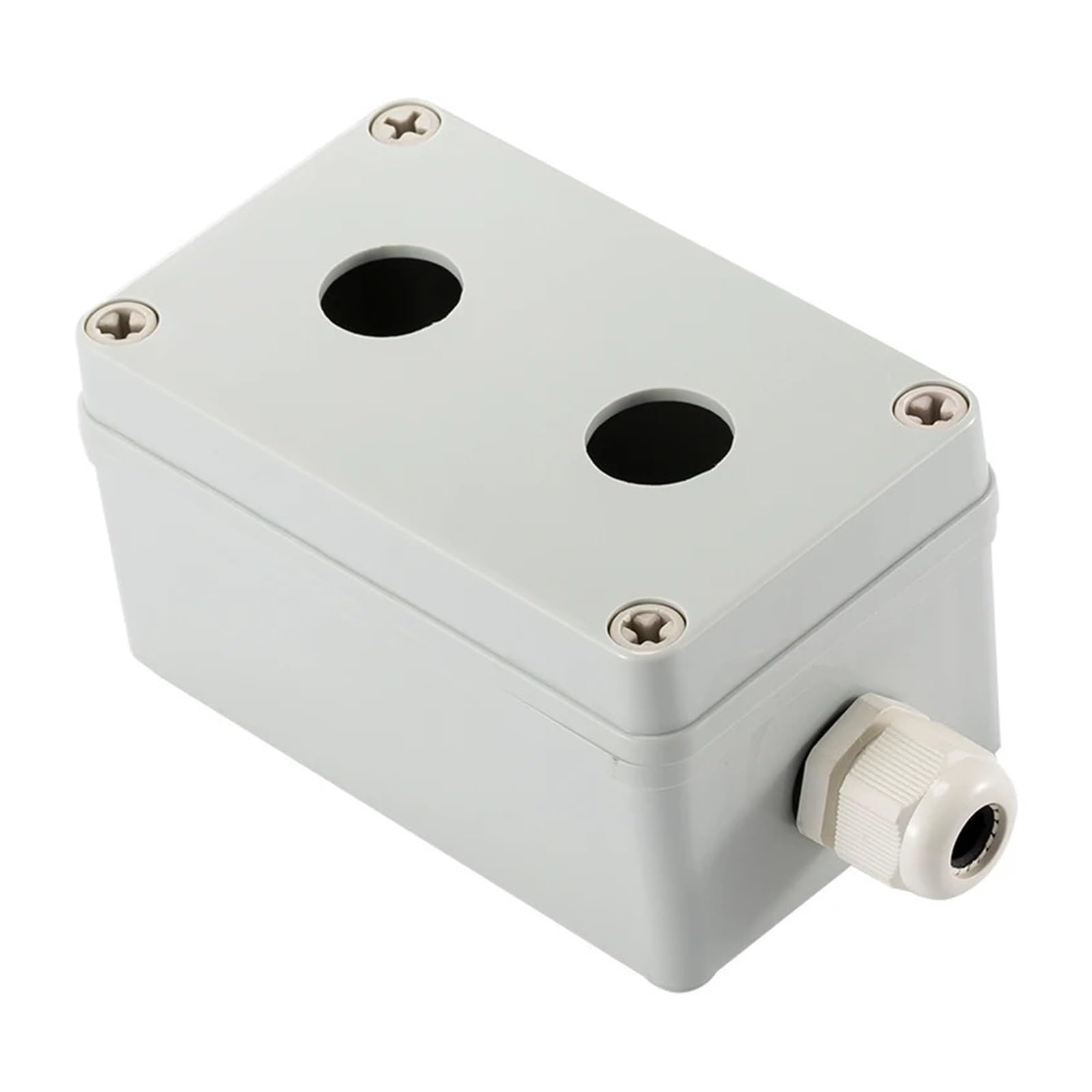 1 Uds interruptor de botón caja impermeable 22mm ascensor parada de emergencia autobloqueo inicio y parada caja de control caja eléctrica de plástico industria(14 holes 22mm)