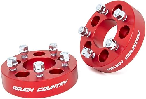 Espaciadores de rueda de 1.5" Rough Country para 97-06 Jeep Wrangler TJ  84-01 XJ - 1090RED