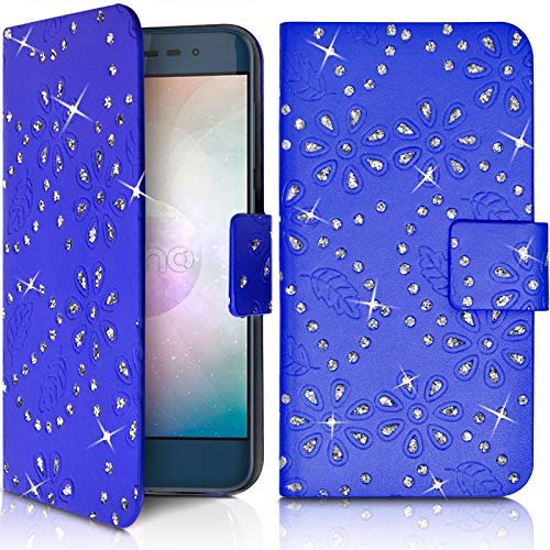 Etui Diamant Universel S (A) pour Samsung Galaxy Ace 3 S7275 - Bleu Fonce