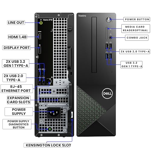 Image of Dell Vostro 3710 S - Intel Core I3 12Th Gen | 8 GB DDR4 | 512 GB SSD | Ubuntu Linux 22.04 LTS Or Dos | 3 Years Onsite Warranty | Wi-Fi & Bluetooth | No Monitor | PDF Editor