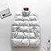 Produktbild KHJH Daunenweste,Damen Silber Glänzende Weste Jacke Ärmelloser Mantel Für Winter Warm Outdoor Walking Casual Weste, M.