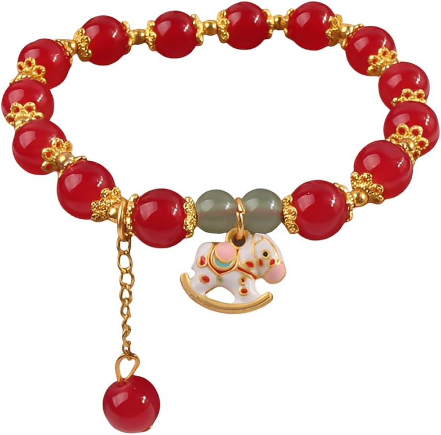 Beaded Jewelry: Fuqimanman Chinese New Year Horse Bracelet for Good Luck