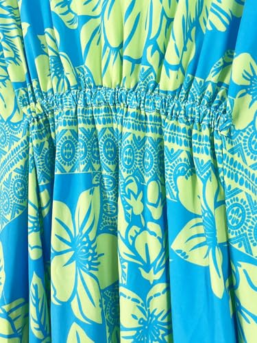 Image of Moss Rose Kaftan Dresses for Women V Neck Summer Swimsuit Cover up Caftan Maxi Beach Dresses