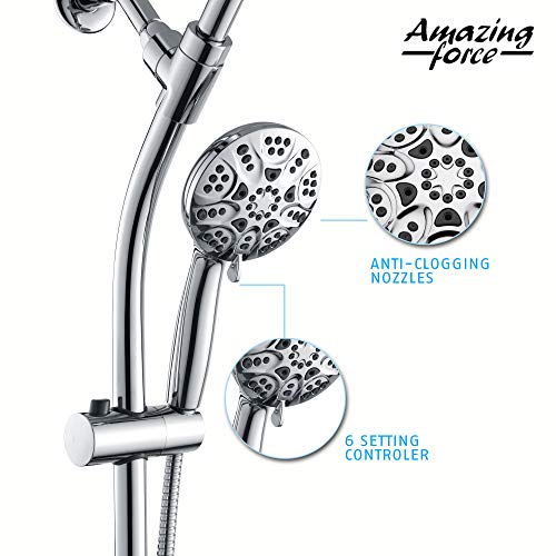 Ducha de mano combo alta presión con manguera cromada miniatura 5