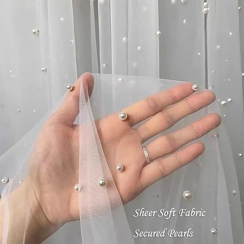 Miniatura 8 de Table Runner Wedding Arch Decorations Table Line Bridal Shower Decor Fabric Romantic Pearl Lace Tablecloth for Events Embroidered Sheer Wrinkle Free