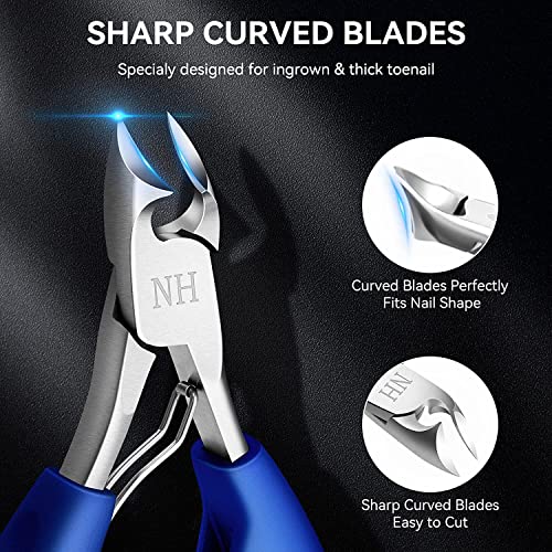 Image of Toe Nail Clipper for Ingrown or Thick Toenails ingrown toenail tool Podiatrist Toenail Clippers Professional Thick & Ingrown Toe Nail Clippers for Men & Seniors, Pedicure Clippers Toenail Cutters