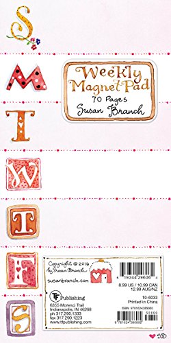 Susan Branch Weekly Magnet Pad: 70 Pages