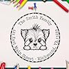 Yorkshire Terrier Custom Self-Inking Stamp - Easy Press and Print, 1-5/8 Round, Available in 11 Vibrant Ink Colors - Ideal for Mailing, Crafting, Personalizing - Yorkshire Terrier Design Stamp #2
