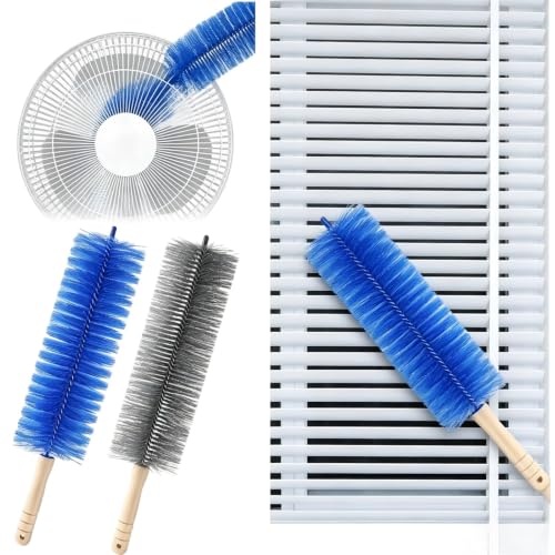 Bendable Microfiber Fan Cleaner Brush, Reusable Cobweb Duster, Washable Dust Remover for Electric Fan, Air Vents, Blinds, Curtains, Ceiling & Car Household Dust Cleaning Tool (2PCS)