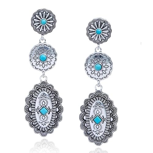 Western Turquoise Earrings for Women Turquoise Jewelry for Women Vintage