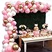Produktbild Heboland Ballon Girlande Ballonbogen Kit 5m Lange 112 Stück Rosa Weiß und Gold Luftballons Set für Mädchen Baby Geburtstag Party Hintergrund Deko
